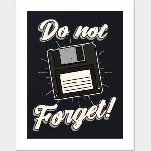 Floppy Disk don't forget Diskette Posters and Art